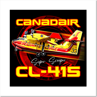 Canadair cl-415 Super Scooper firebomber Aircraft Posters and Art